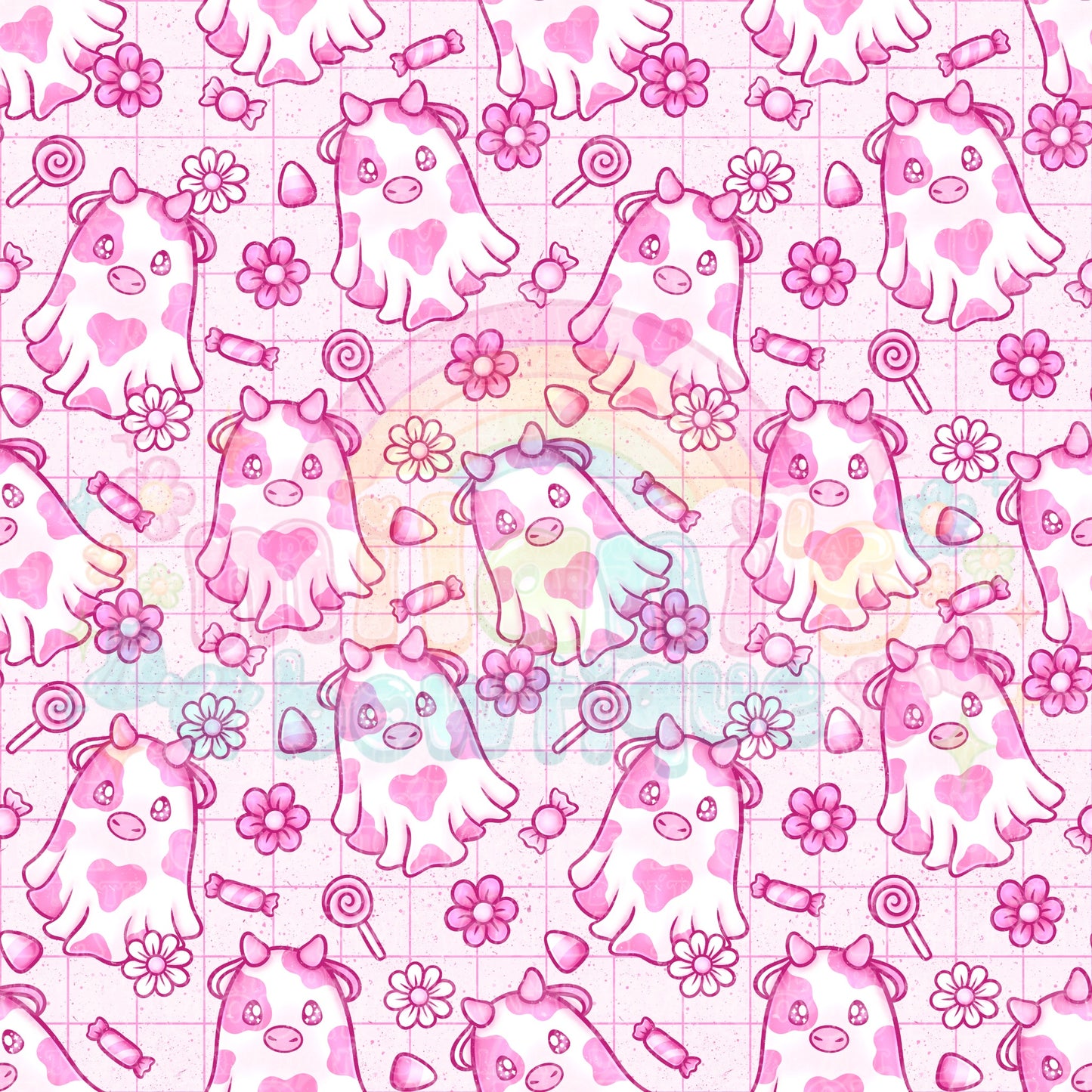 Candy Ghost Cows Pink
