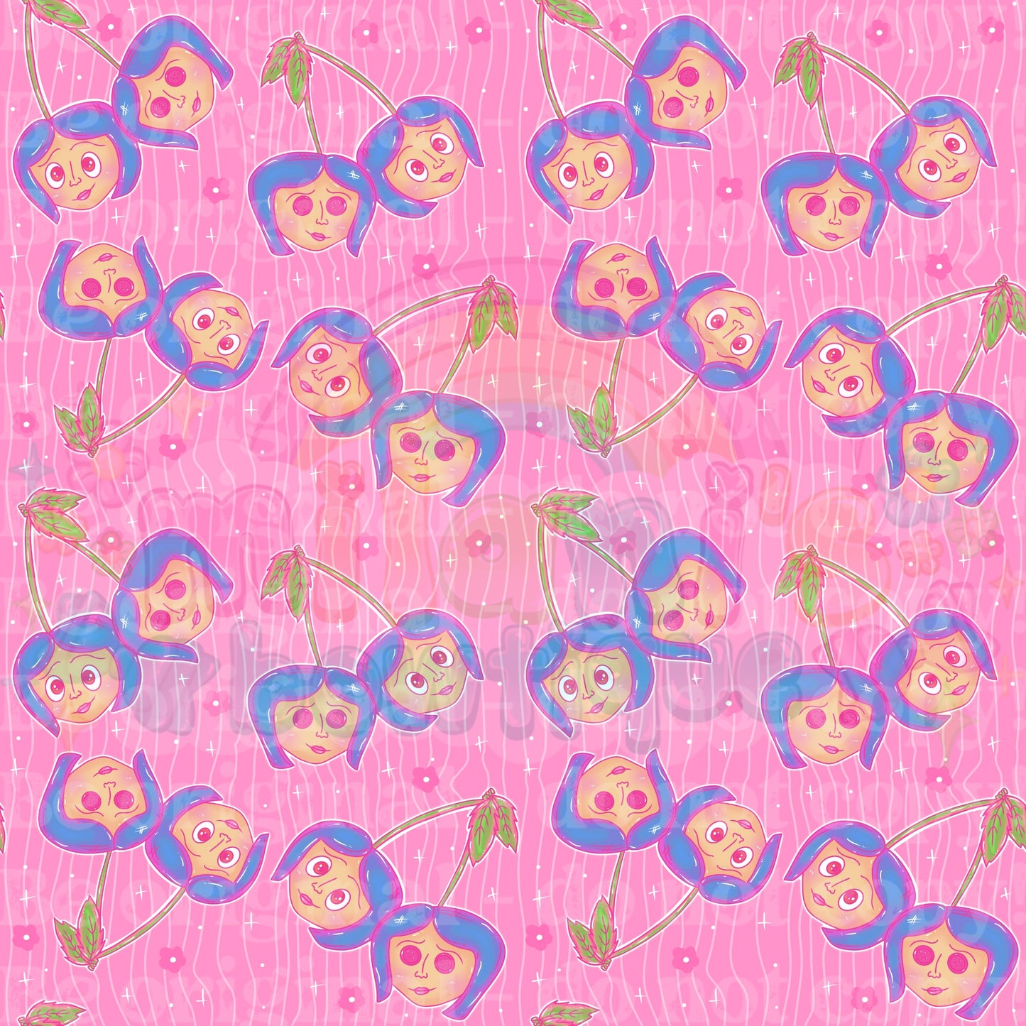 Button Girl Cherries