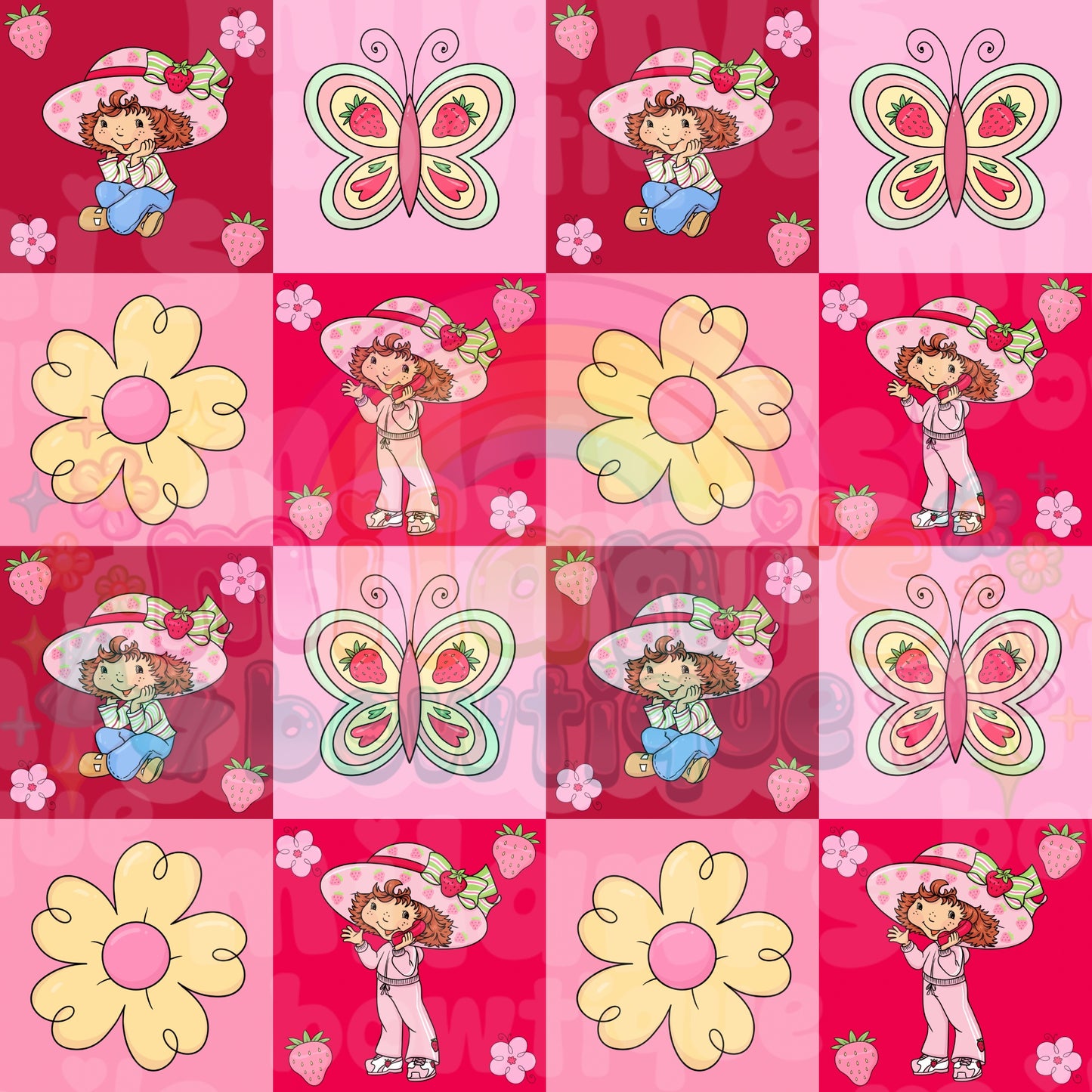 Strawberry Girl Checker