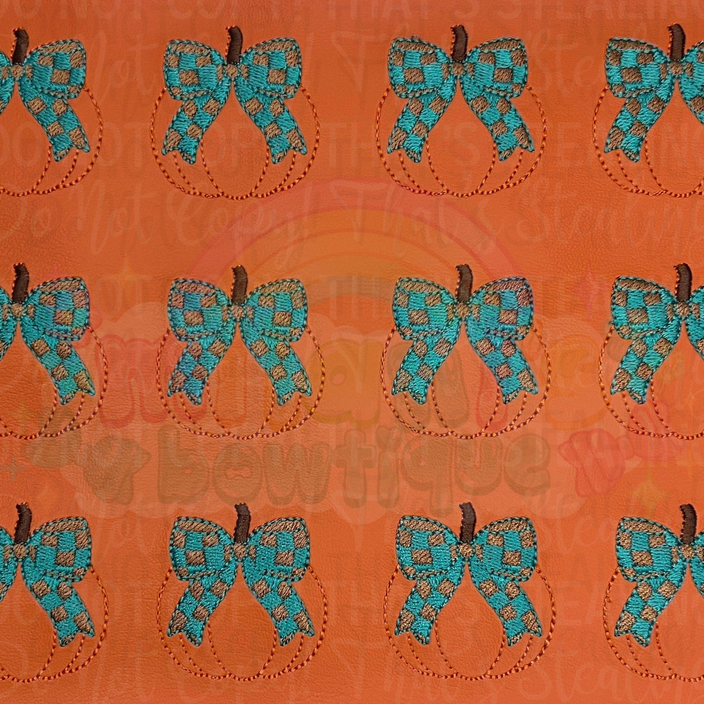 Teal Coquette Pumpkin