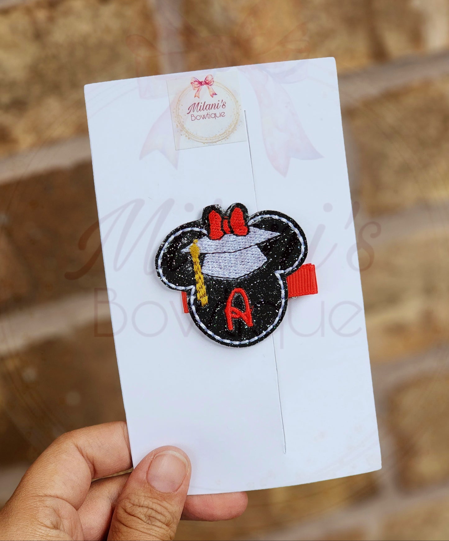 Custom Grad Initial Feltie Clip