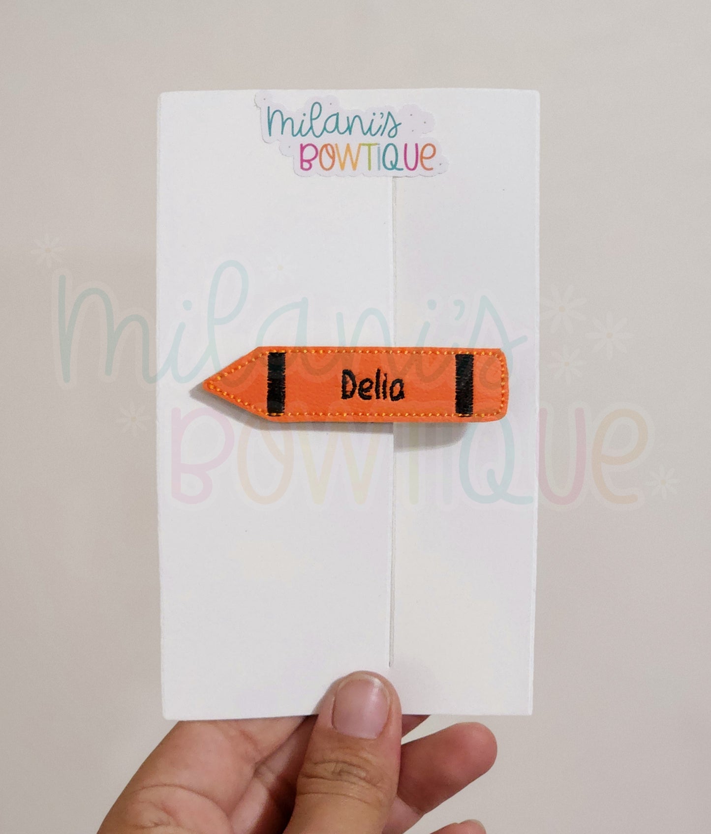 Custom Name Crayon Clip