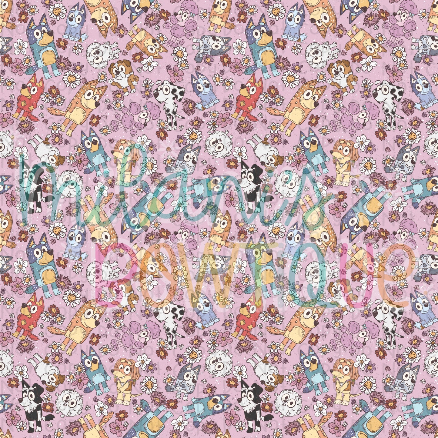 Aussie Heelers Floral