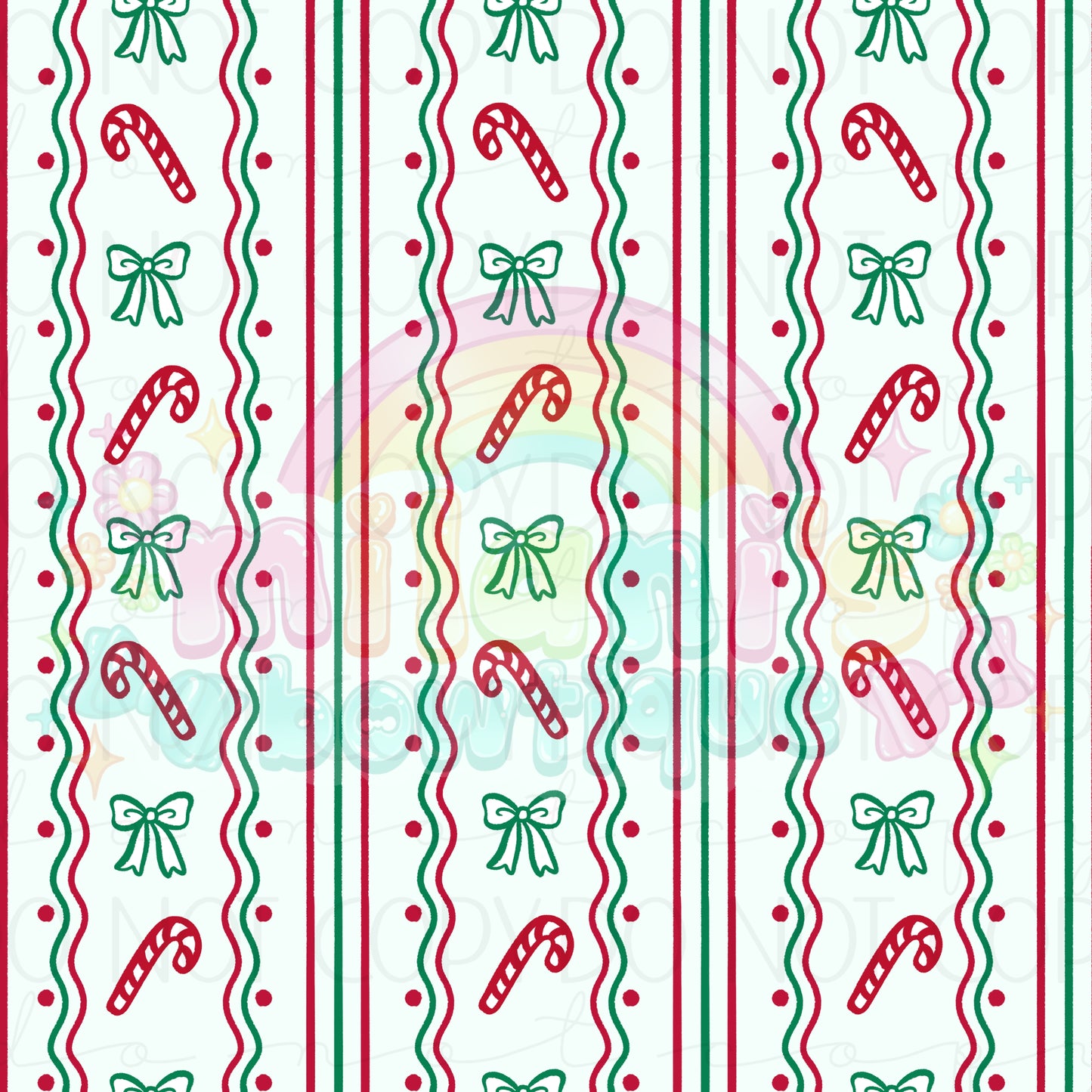 Coquette Green Candy Canes