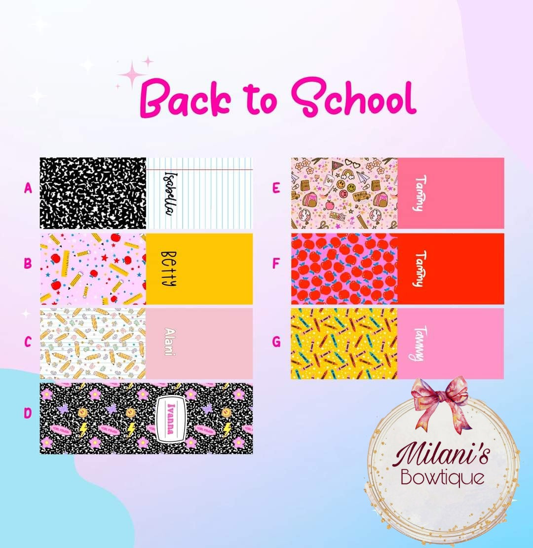 Custom Name Puff Bows