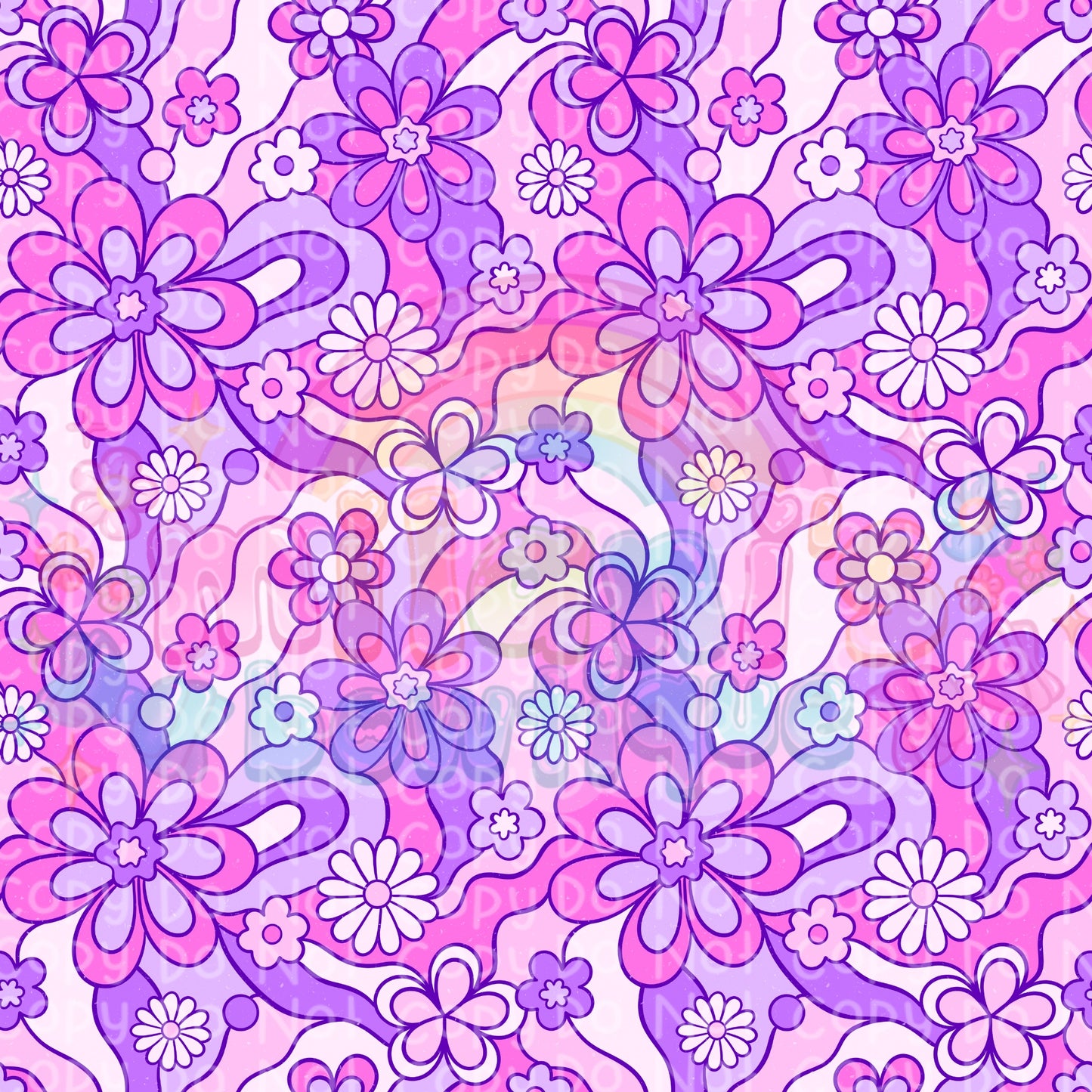 Retro Floral Purple