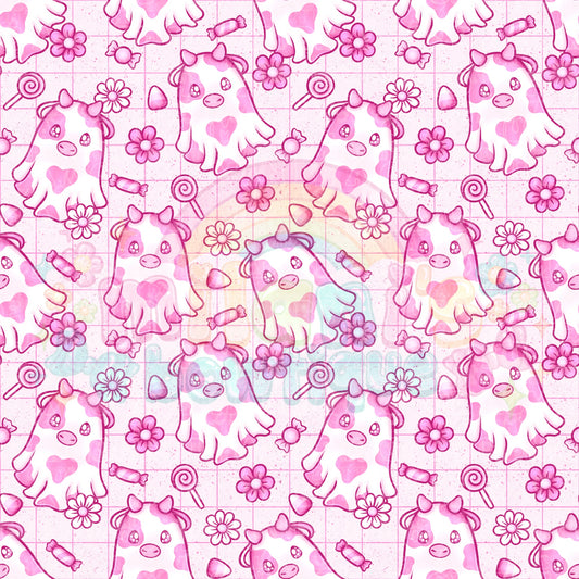 Candy Ghost Cows Pink