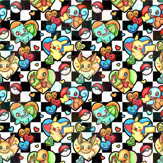 Checker Poke Hearts
