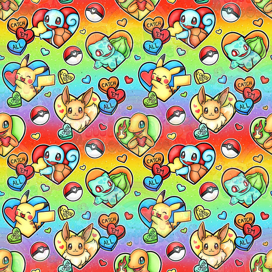 Rainbow Poke Hearts