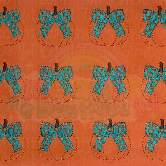 Teal Coquette Pumpkin