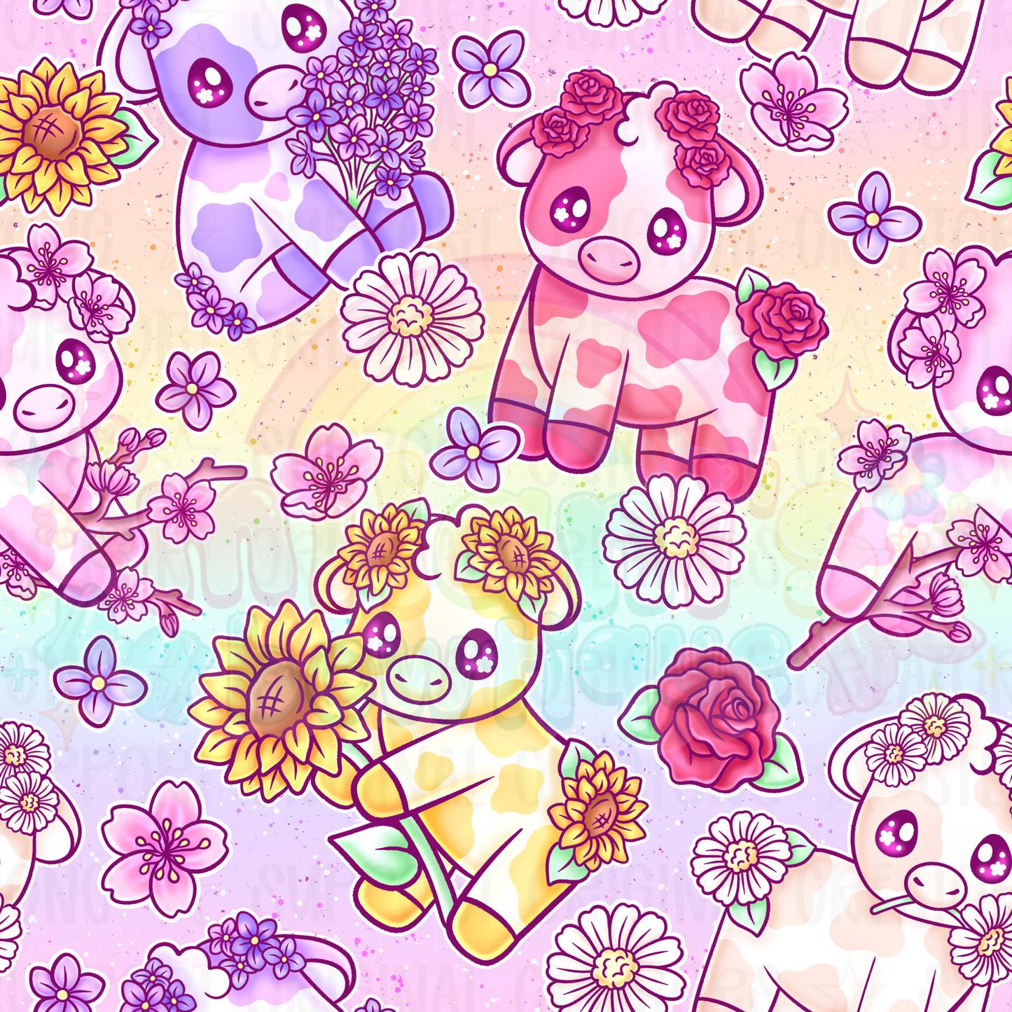 Floral Cows