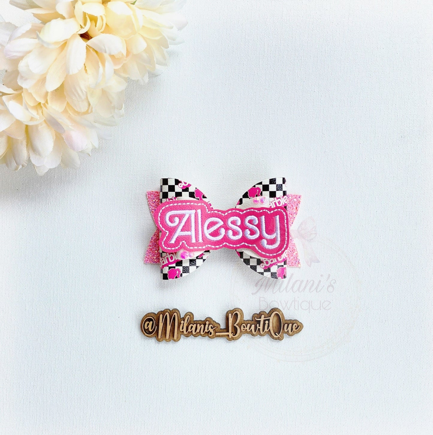 Custom Doll Name Bow