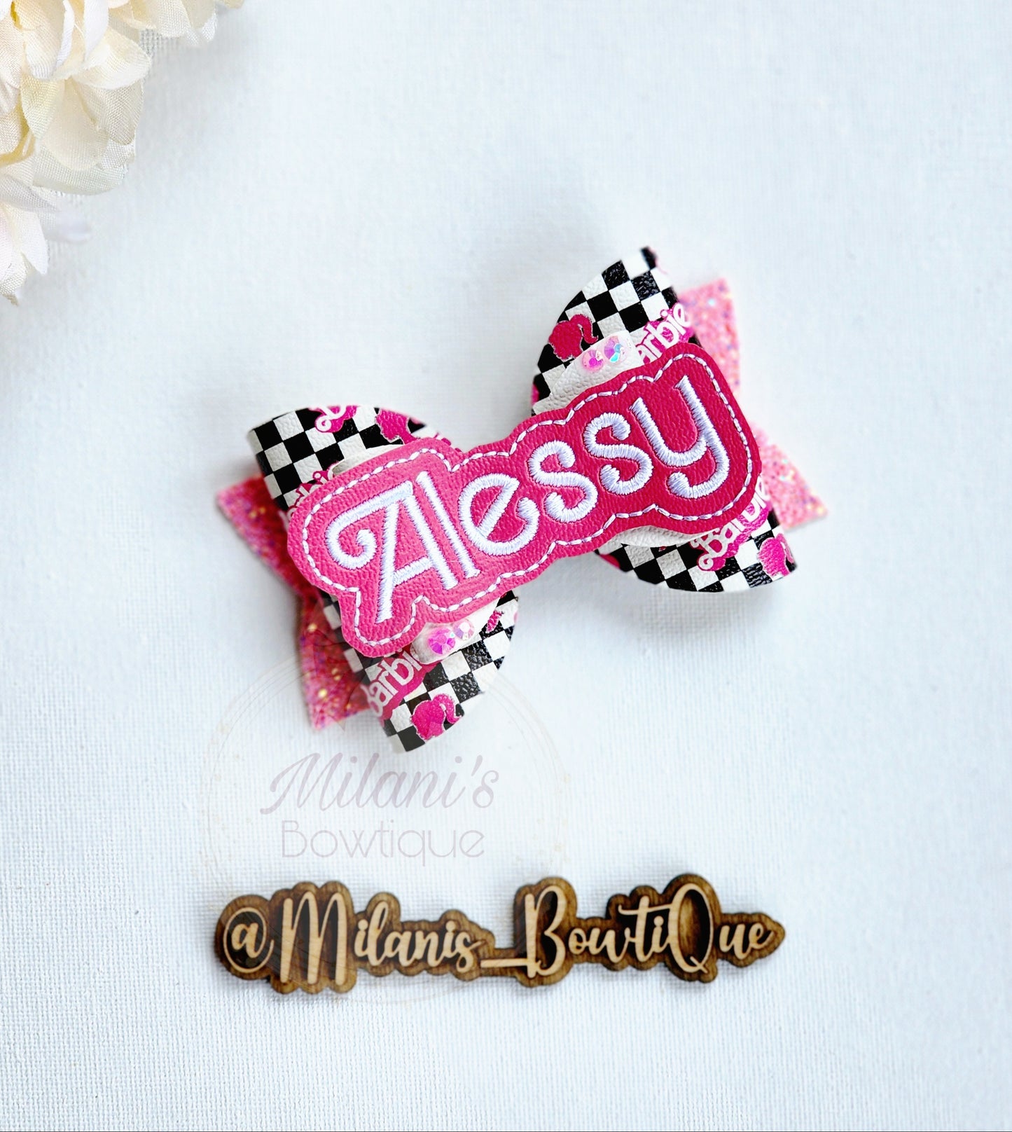 Custom Doll Name Bow