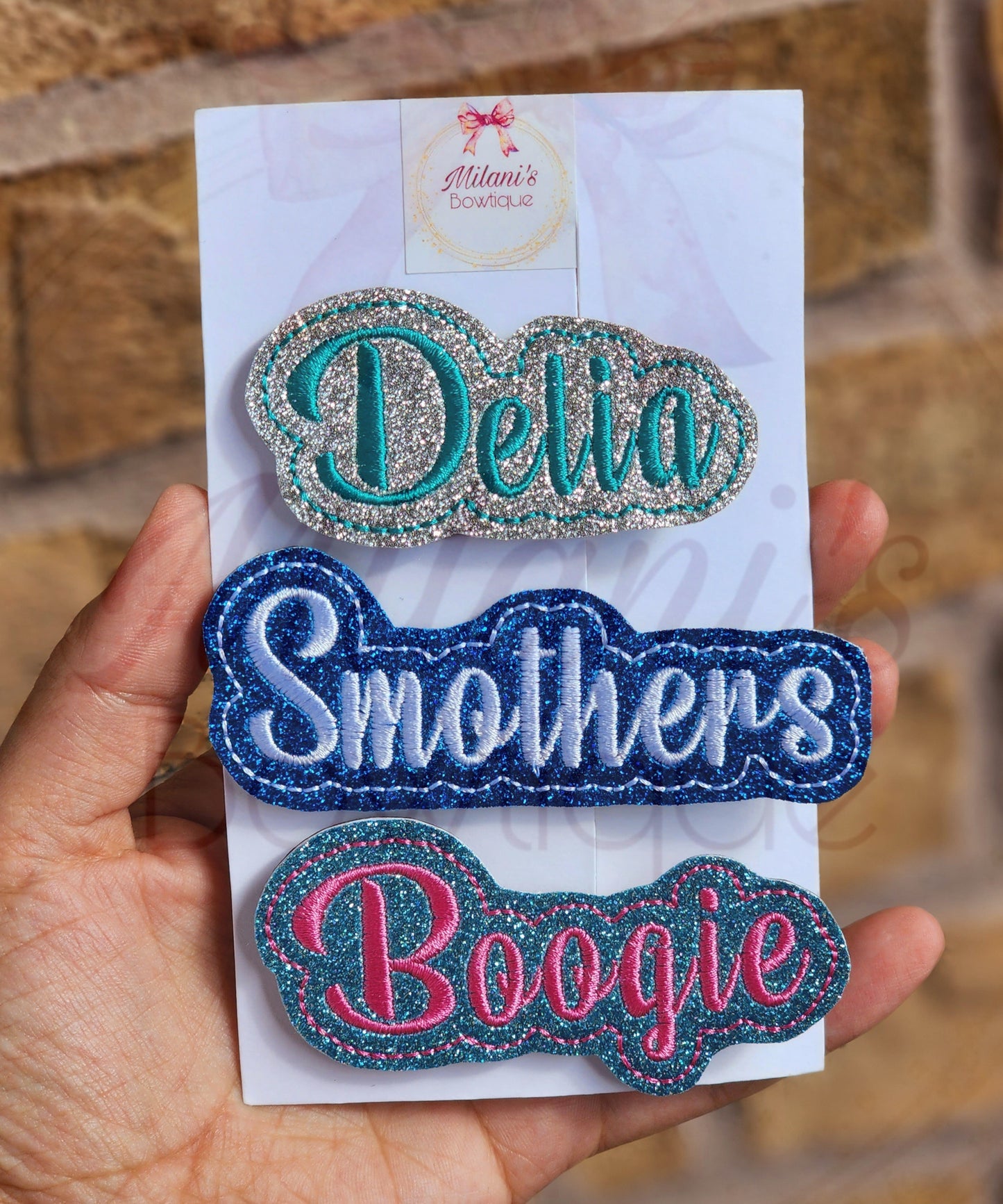 Custom Name Feltie Clip