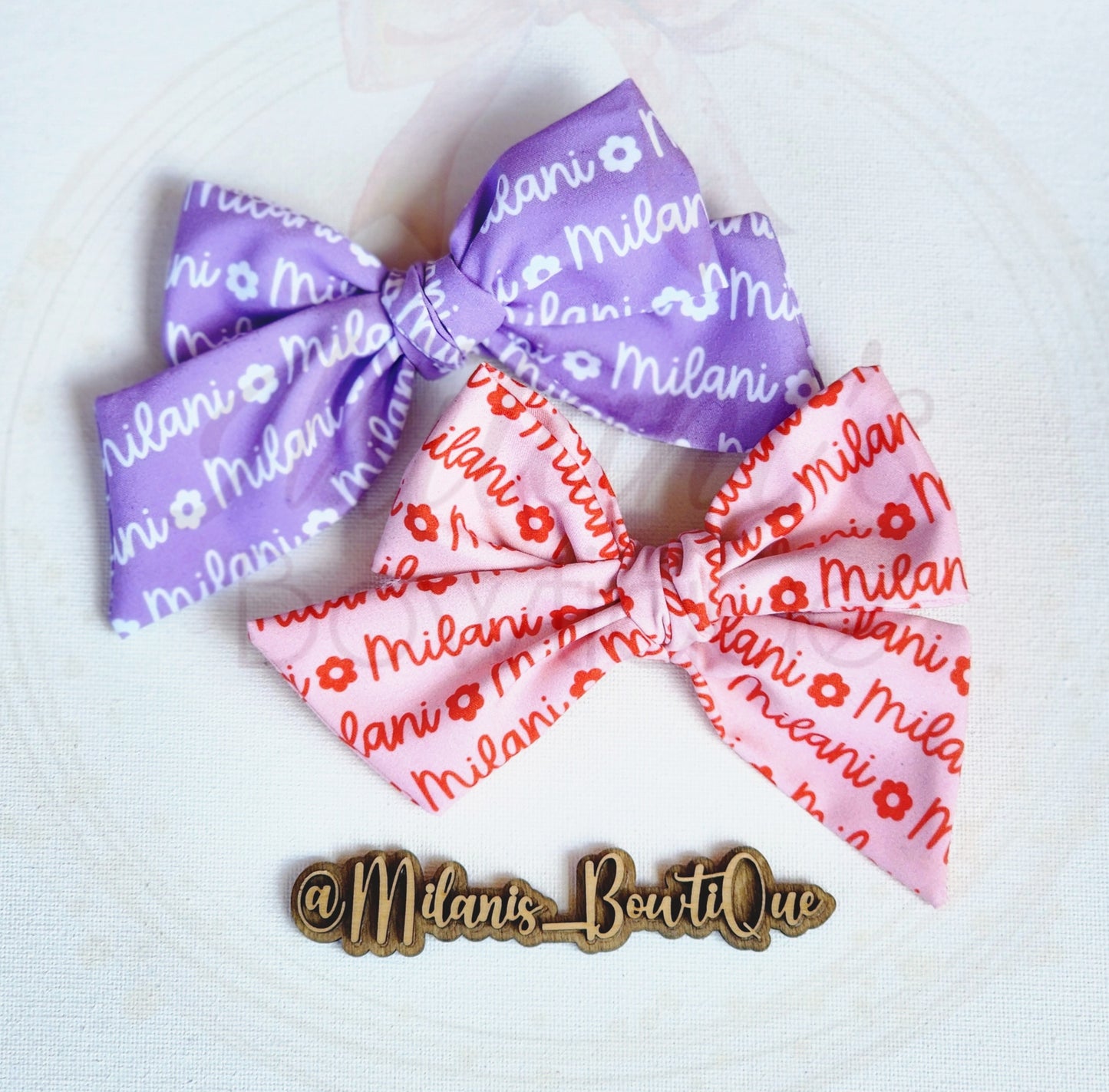 Personalized Pinwheel Bow