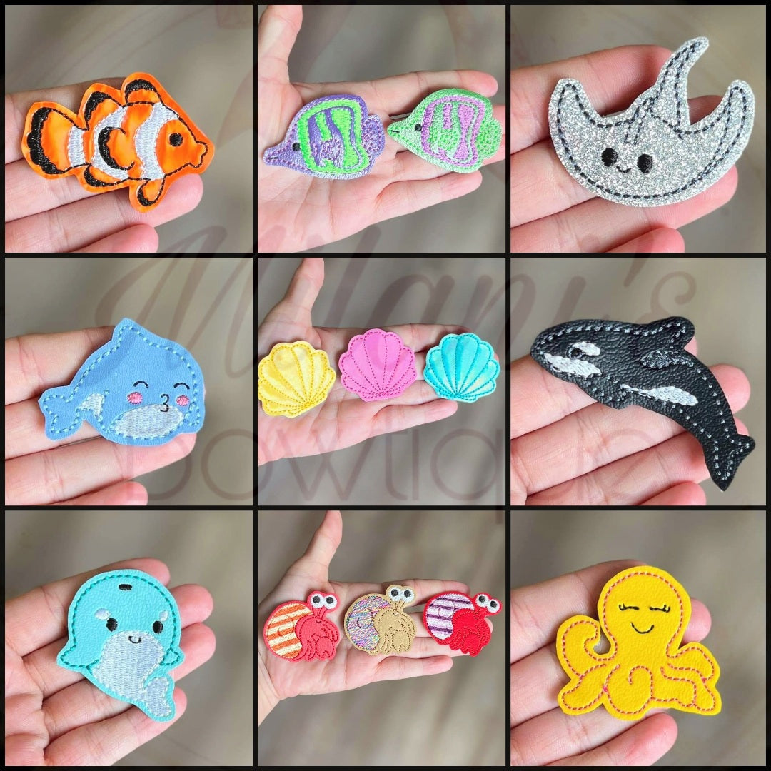 Under the Sea Feltie Clips