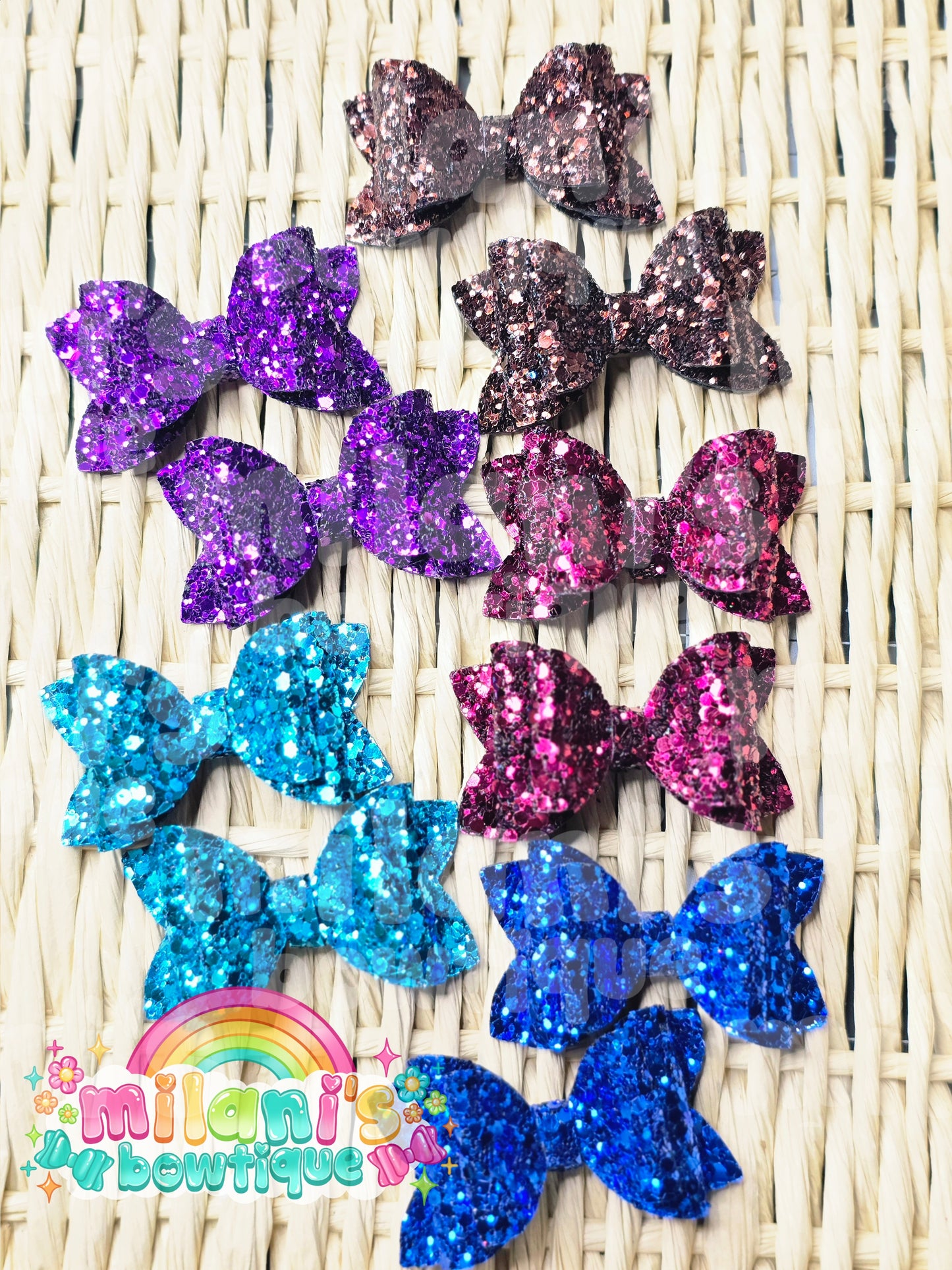 Solid Glitter Piggies Set