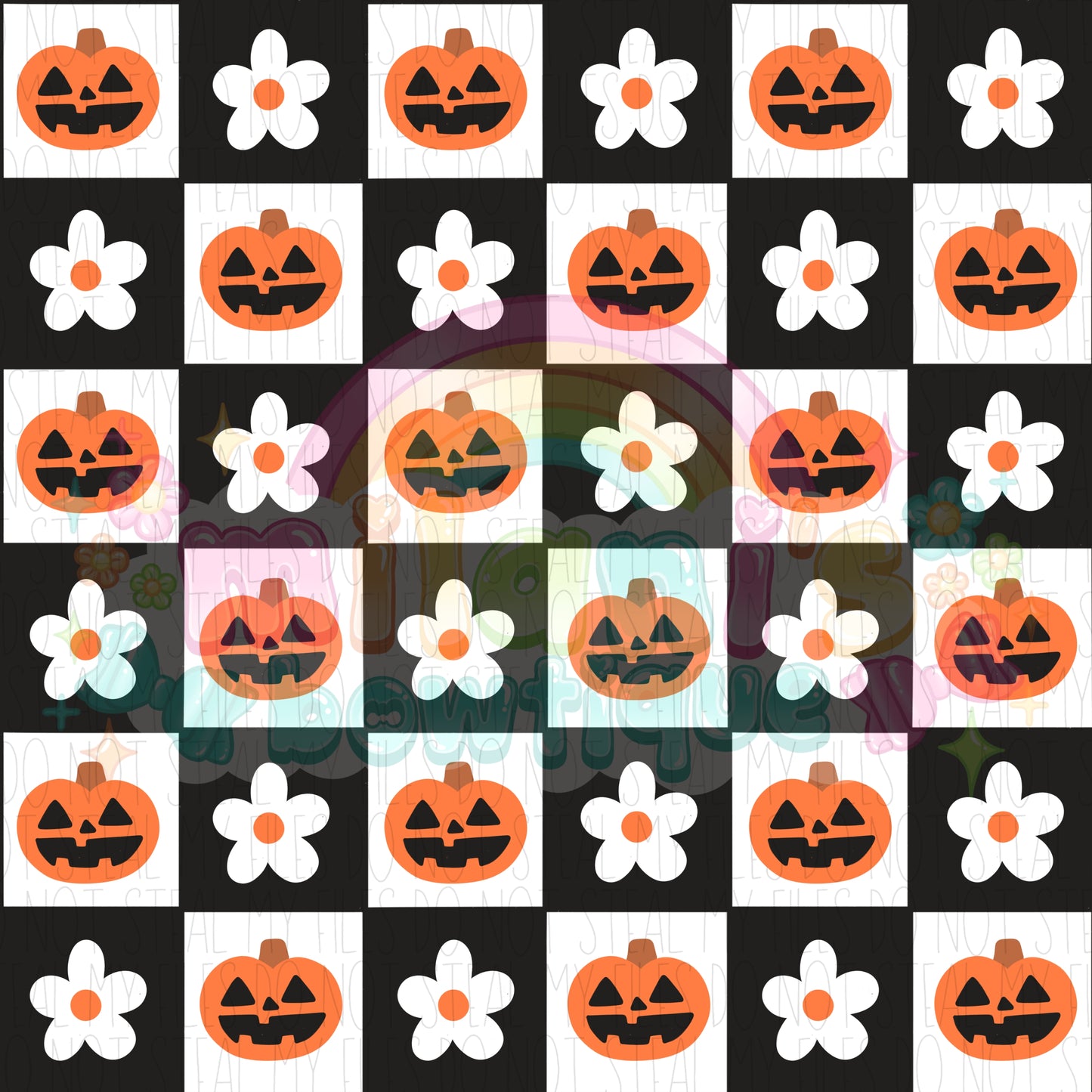 Black Pumpkin Checks