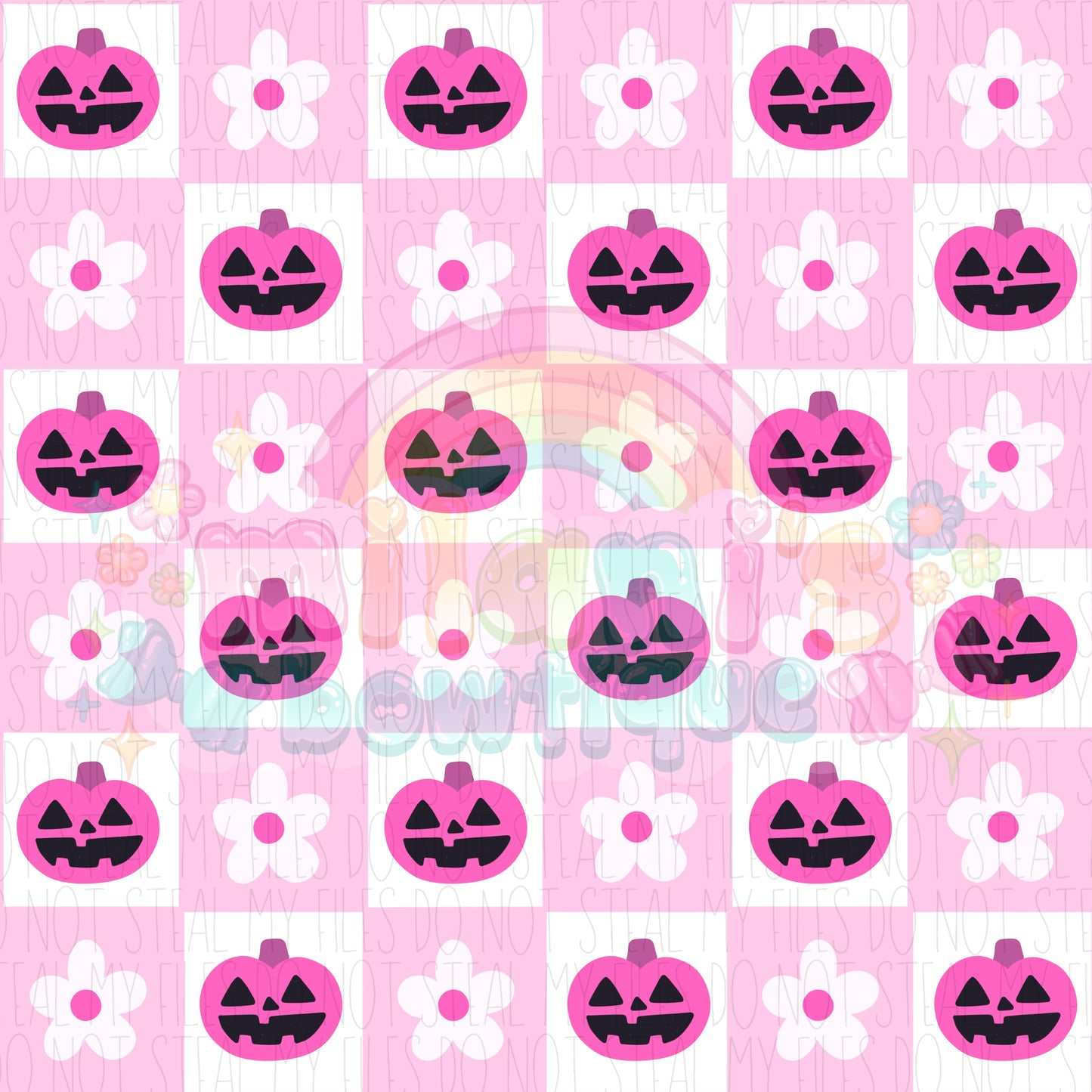 Pink Pumpkin Checks