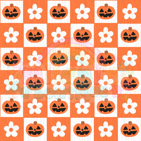 Orange Pumpkin Checks