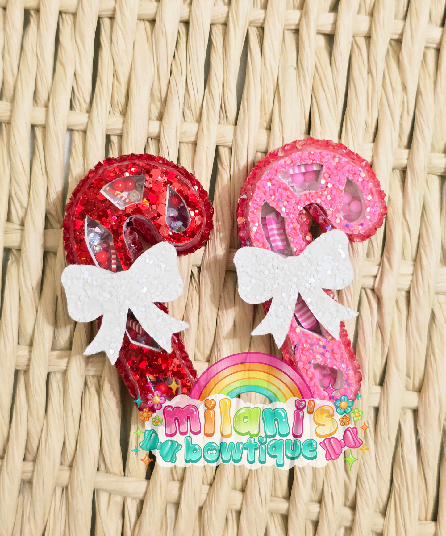 Candy Cane Bows