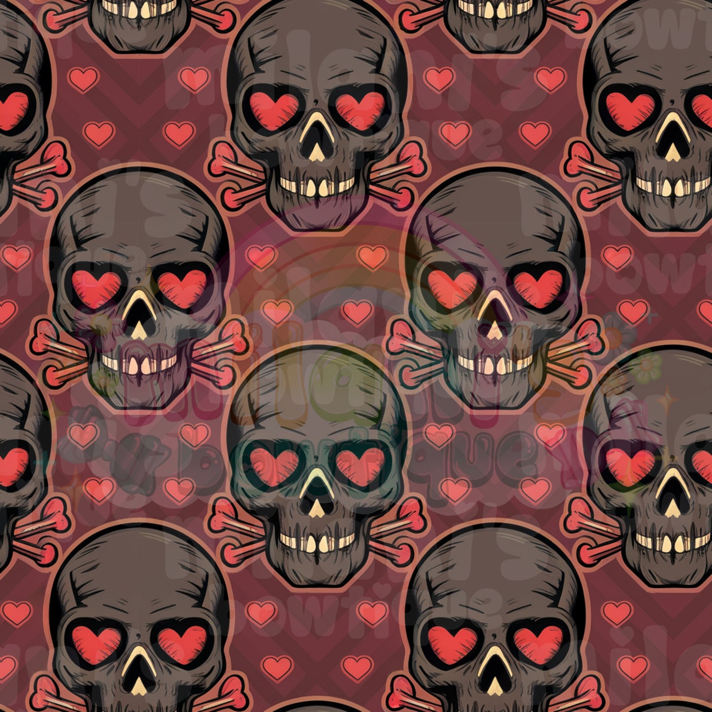 Heart Eyes Skull