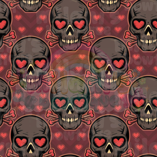 Heart Eyes Skull
