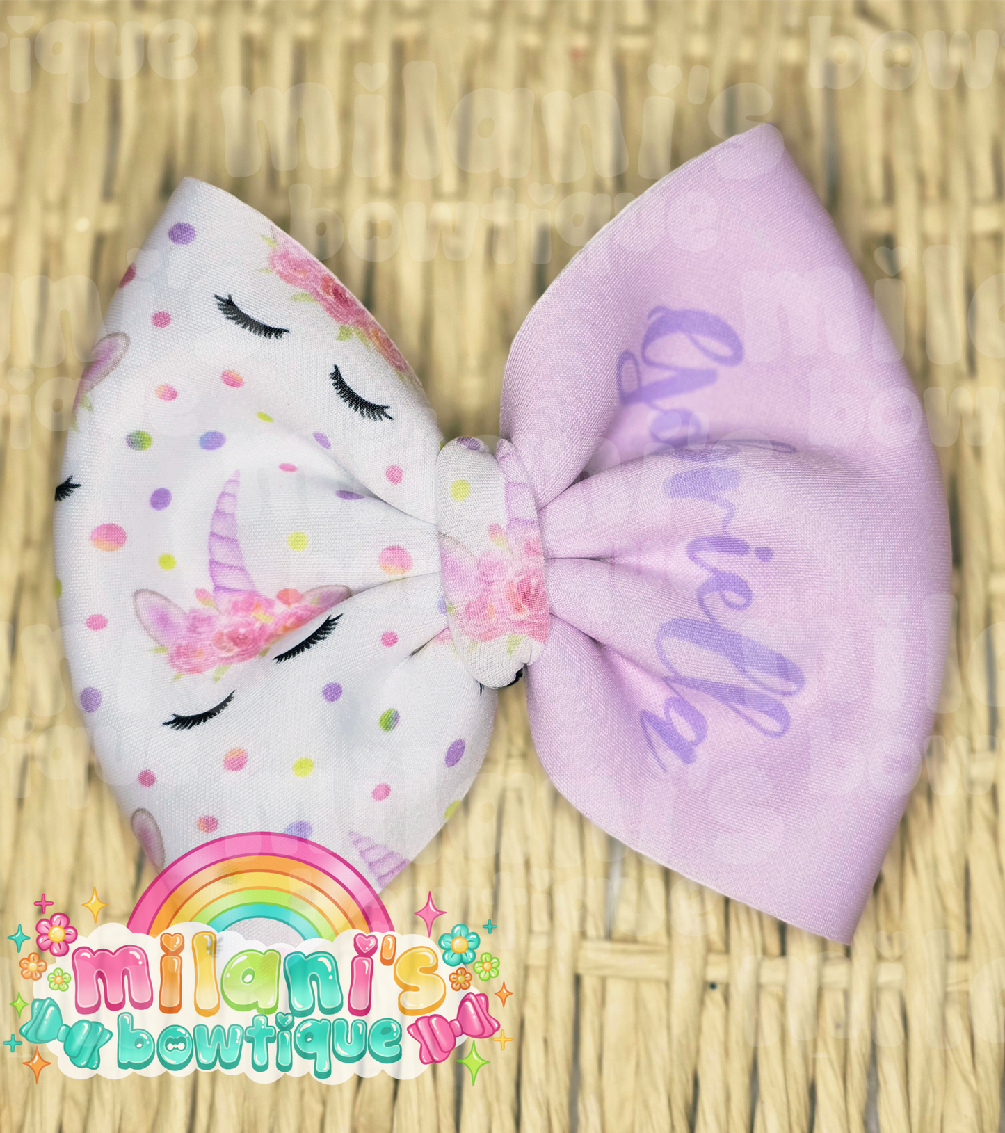 Custom Name Puff Bows