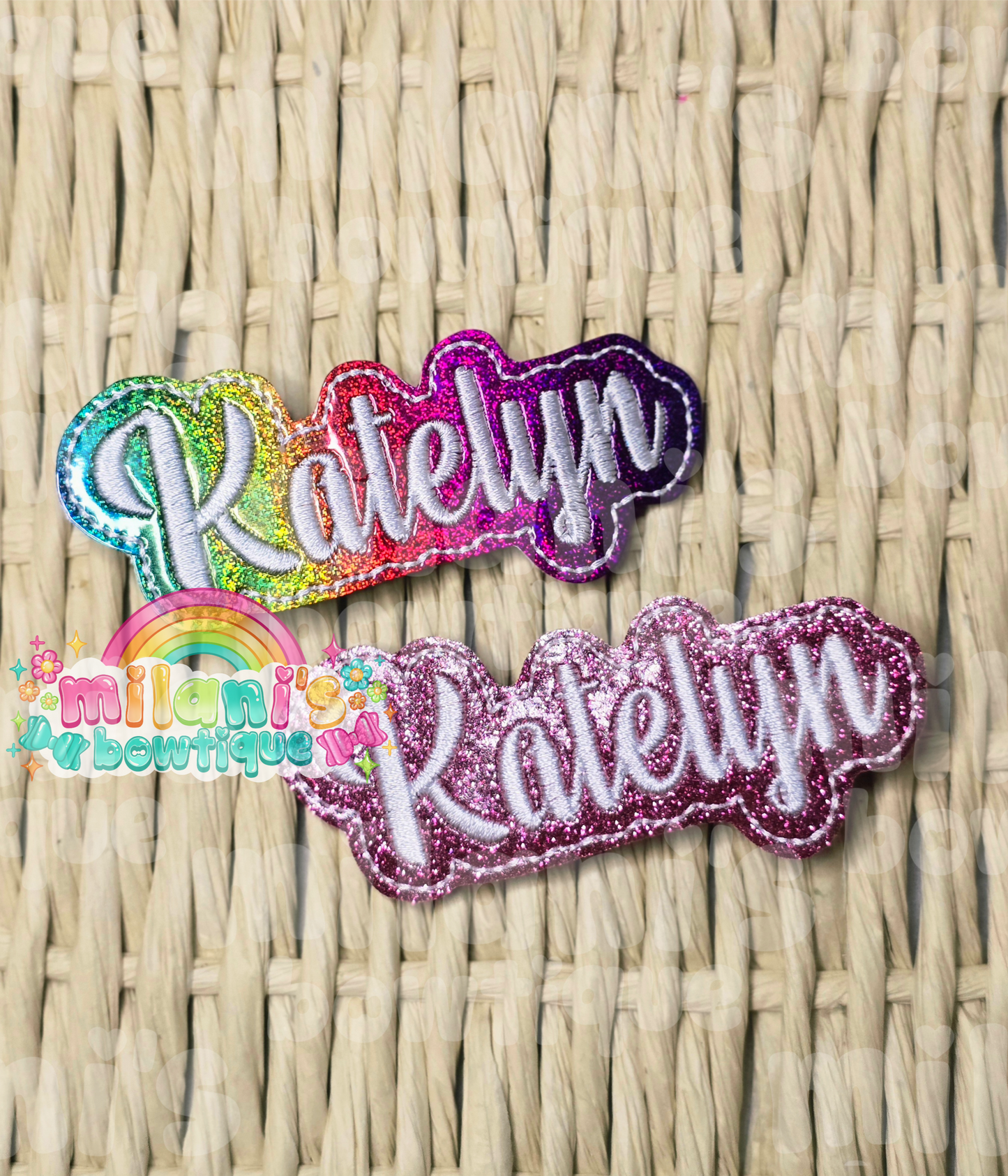 Custom Name Feltie Clip