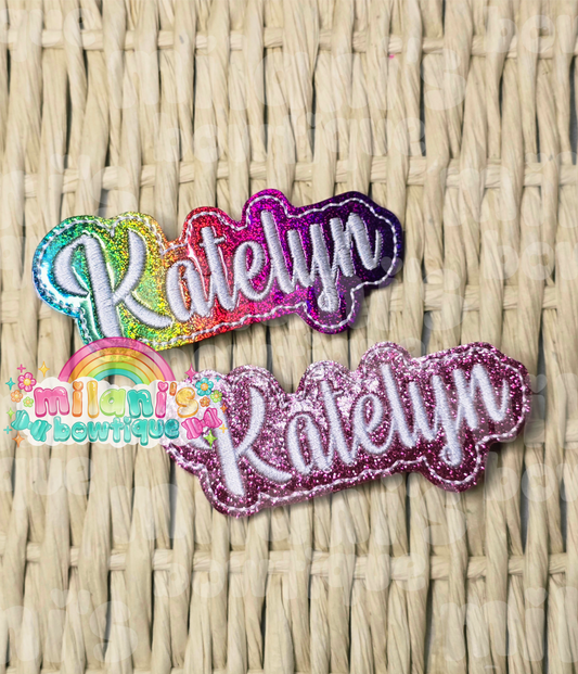 Custom Name Feltie Clip