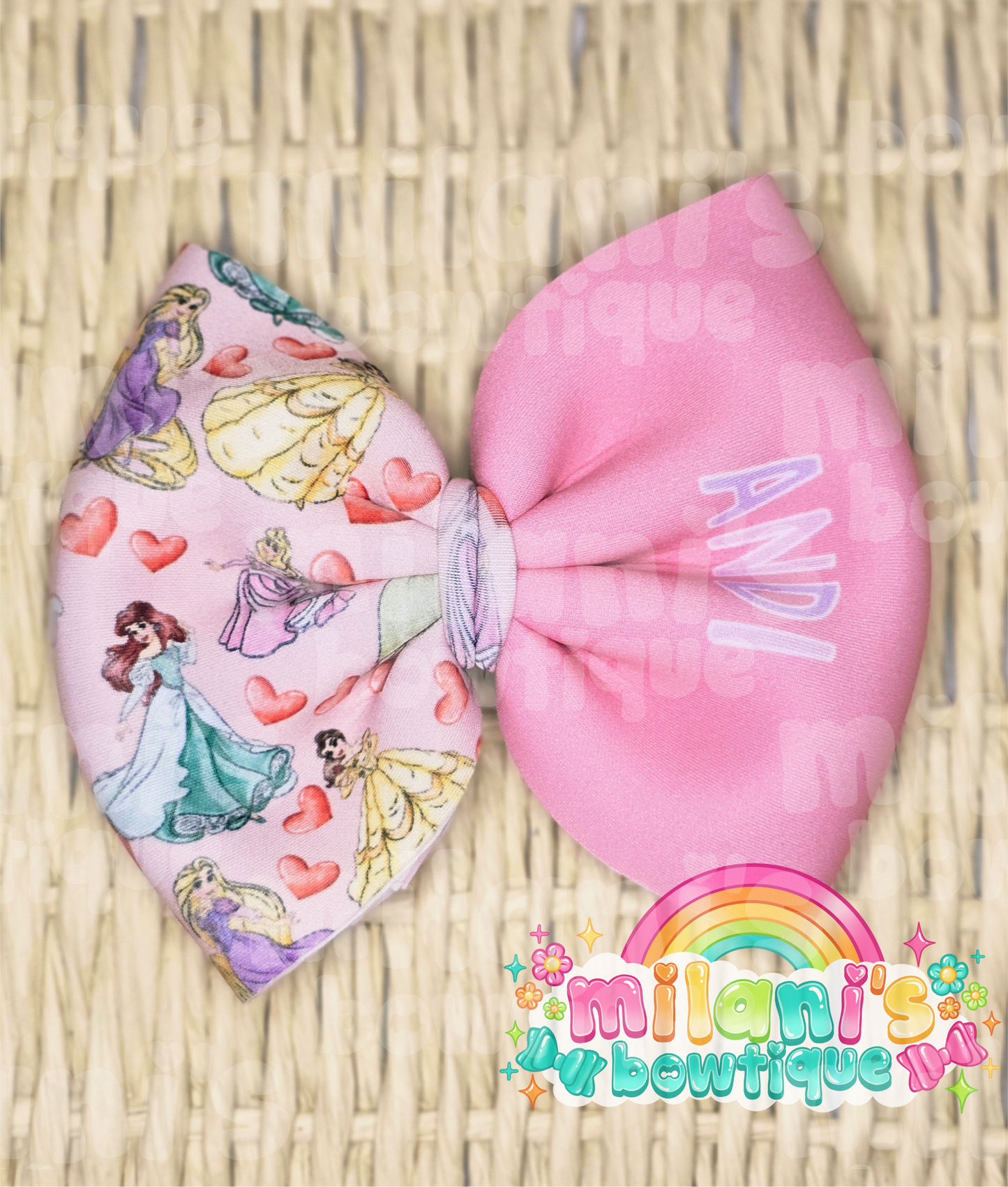 Custom Name Puff Bows