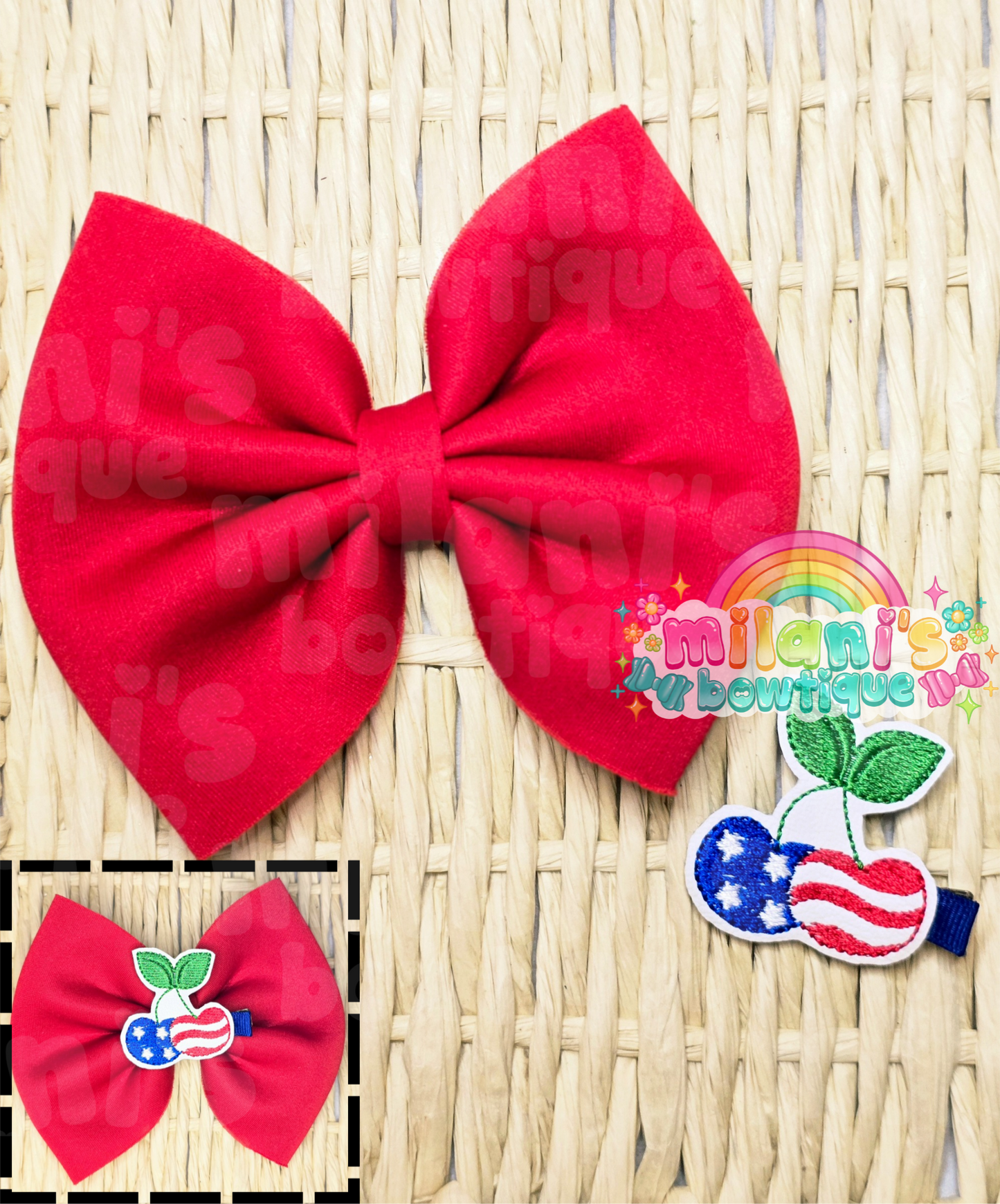 Red Puff & Feltie Clip