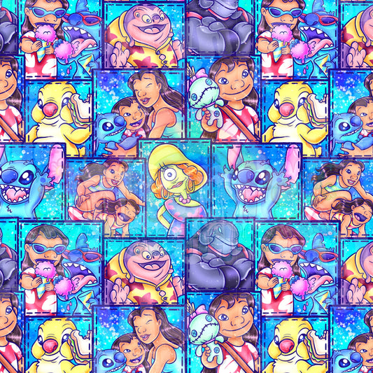 Blue Alien Patchwork