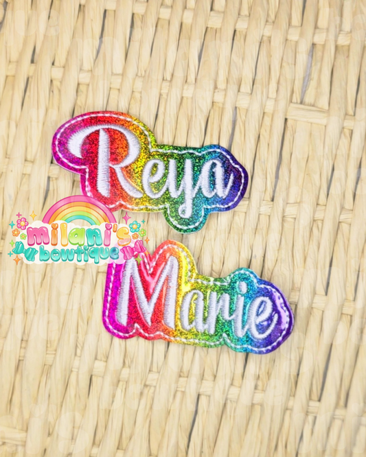 Custom Name Feltie Clip
