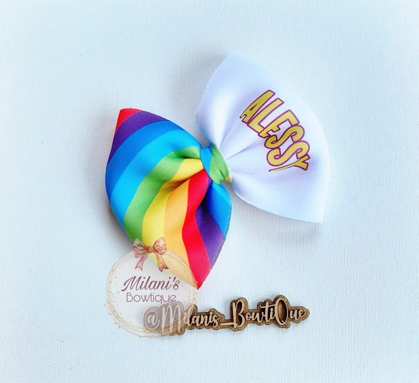 Custom Name Puff Bows