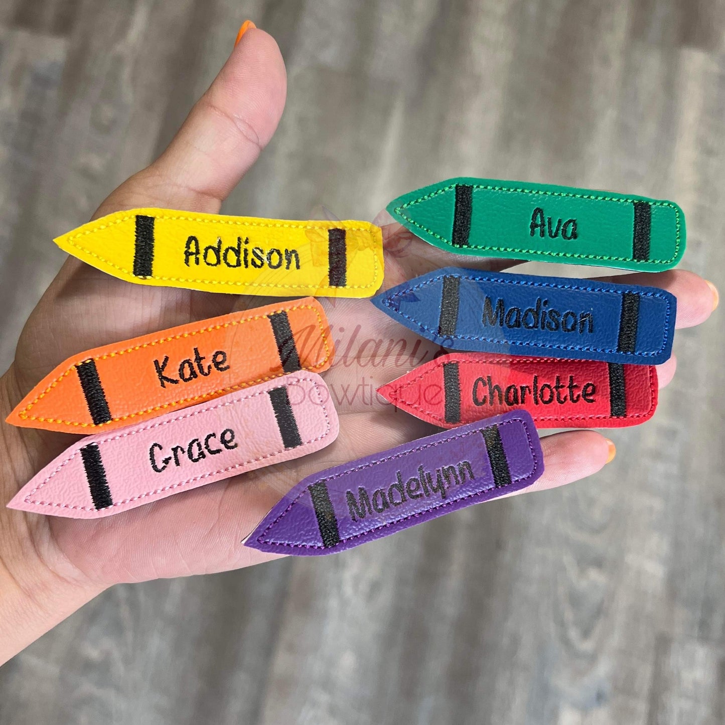 Custom Name Crayon Clip