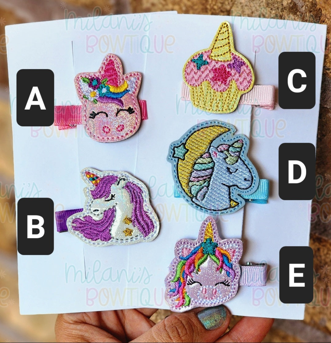Unicorn Feltie Clips