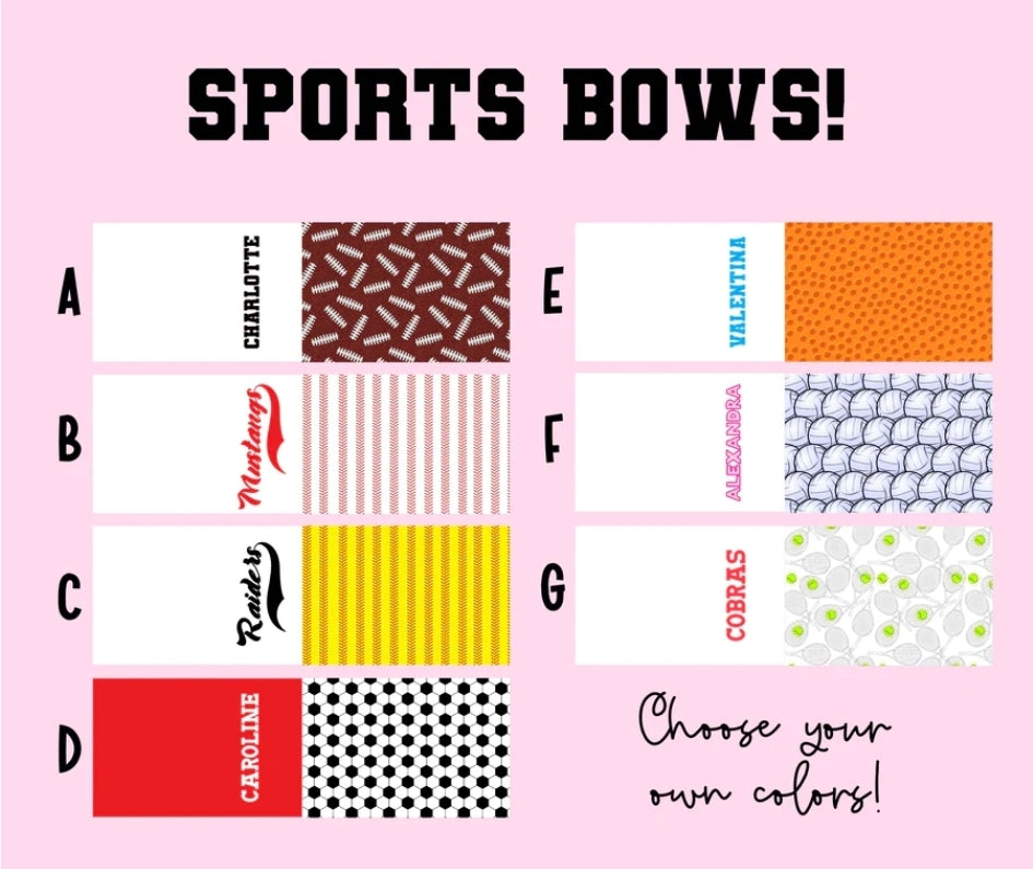 Custom Name Puff Bows