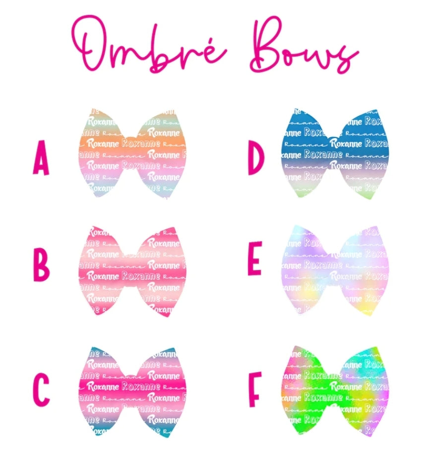Custom Name Puff Bows
