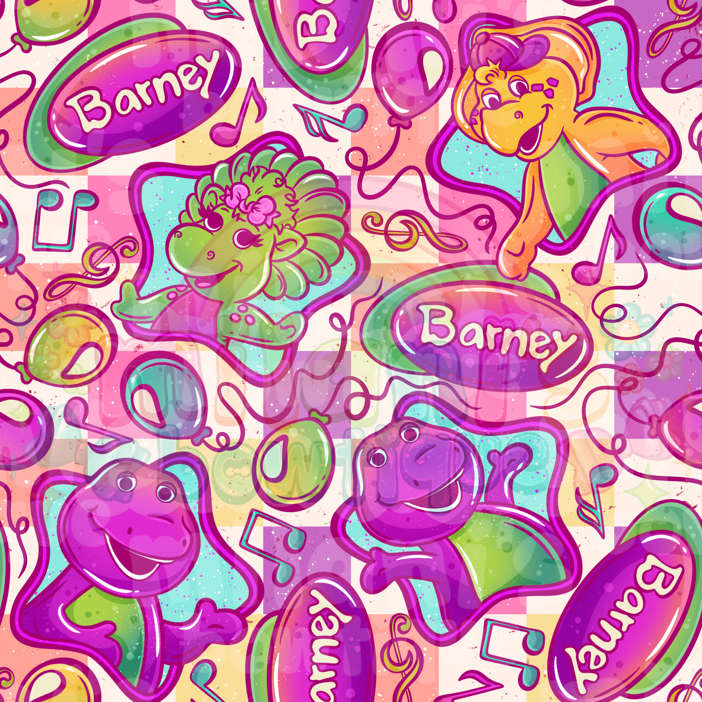 Purple Dino & Friends