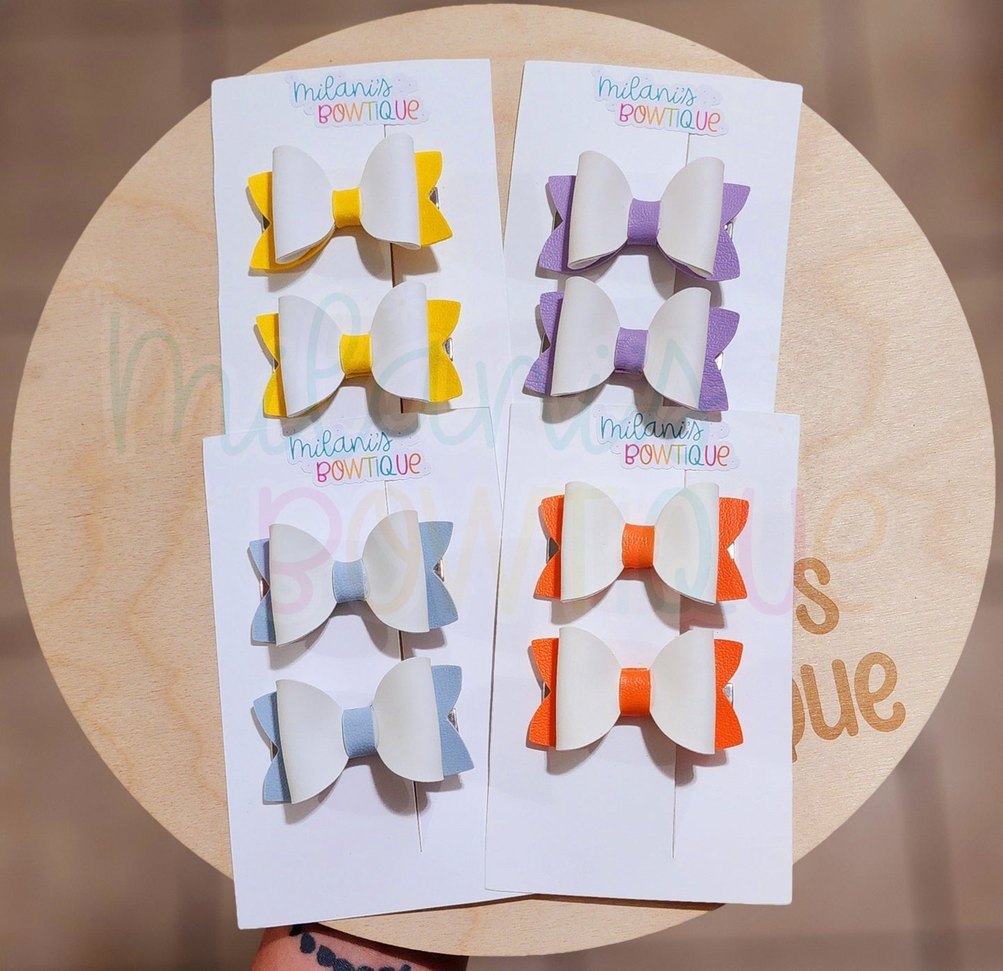 Orange Color Changing Bows