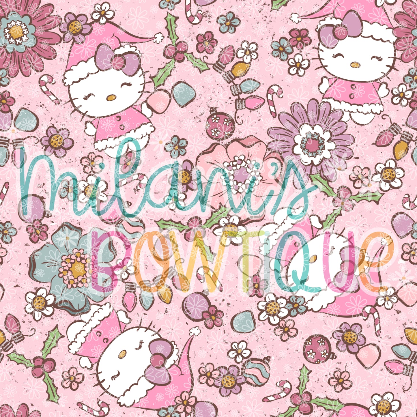 Kitty Christmas Floral