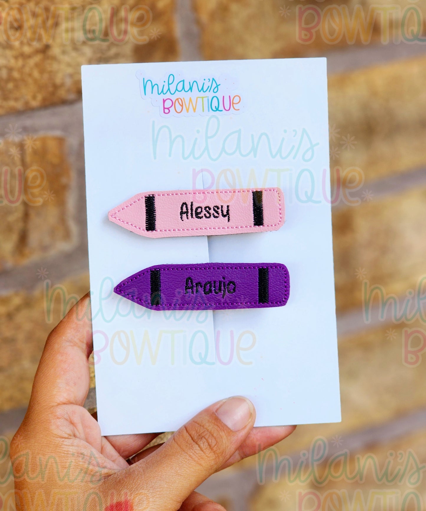 Custom Name Crayon Clip