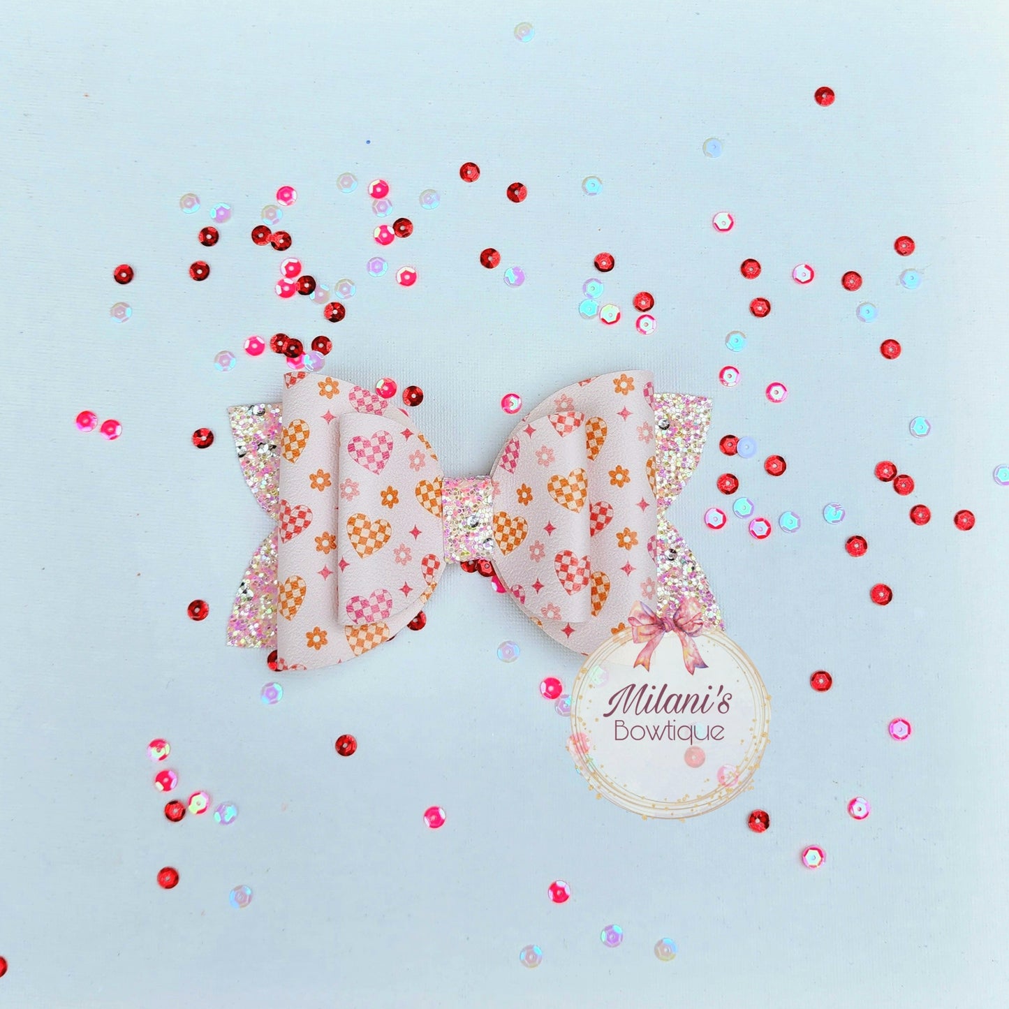 Boho Checkered Hearts